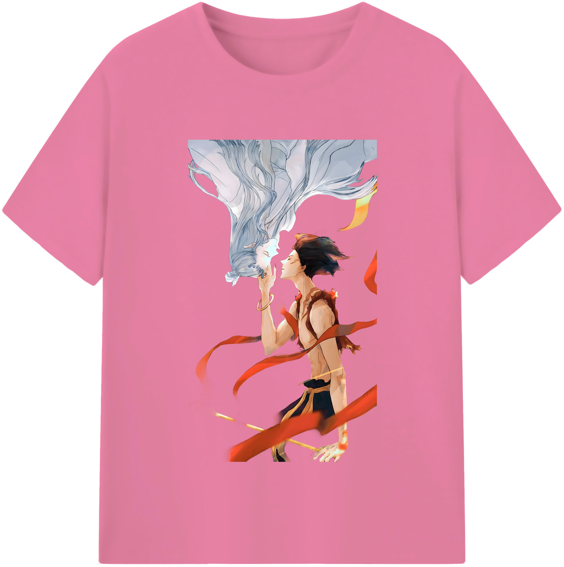 （画像用） Ne Zha 2 ナタ 魔童の大暴れ 綿100％半袖Tシャツ（フロントプリント）